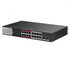 Switch de 16 puertos PoE Fast Ethernet 100 mbps rack ref: NS-0318P-130B Fabricante: HIKVISION