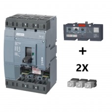 Breaker automático de caja moldeada Icu=36 kA 415Vac 4 polos con unidad de disparo  3VT9216-6AC00 termomagnetica y 3 terminales de 3VT9215-4TD30. ref: 3VT2725-2AA46-0160 Fabricante: SIEMENS