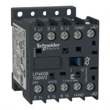 Contactor Tesys K 3P 9A 24Vdc ref: LP4K0910BW3 Fabricante: SCHNEIDER ELECTRIC