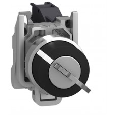 Interruptor selector negro Ø 22mm, 2 posiciones, 1 NA ref: XB4BG21 Fabricante: SCHNEIDER ELECTRIC