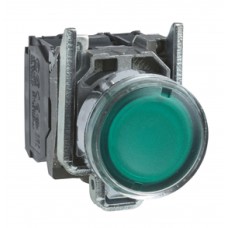 Pulsador lumiNAso verde Ø 22mm, retorNA resorte nivelado, 250 V, 1 NA + 1 NC ref: XB4BW3365 Fabricante: SCHNEIDER ELECTRIC