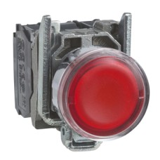 Pulsador lumiNAso rojo Ø 22mm, retorNA de resorte nivelado, 250 V, 1 NA + 1 NC ref: XB4BW3465 Fabricante: SCHNEIDER ELECTRIC